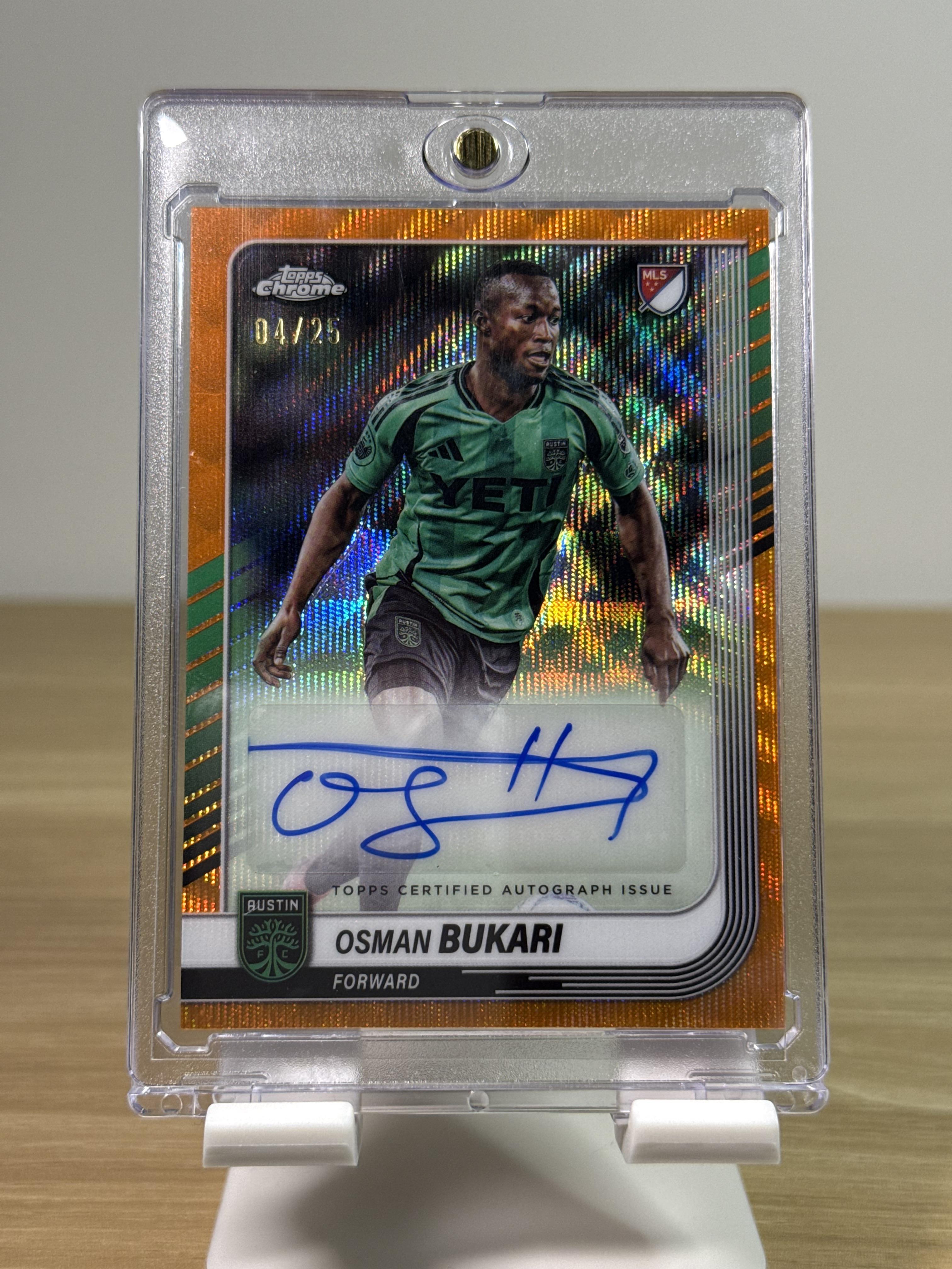 Osman Bukari - 2025 Topps Chrome MLS – Autograph /25 - Front