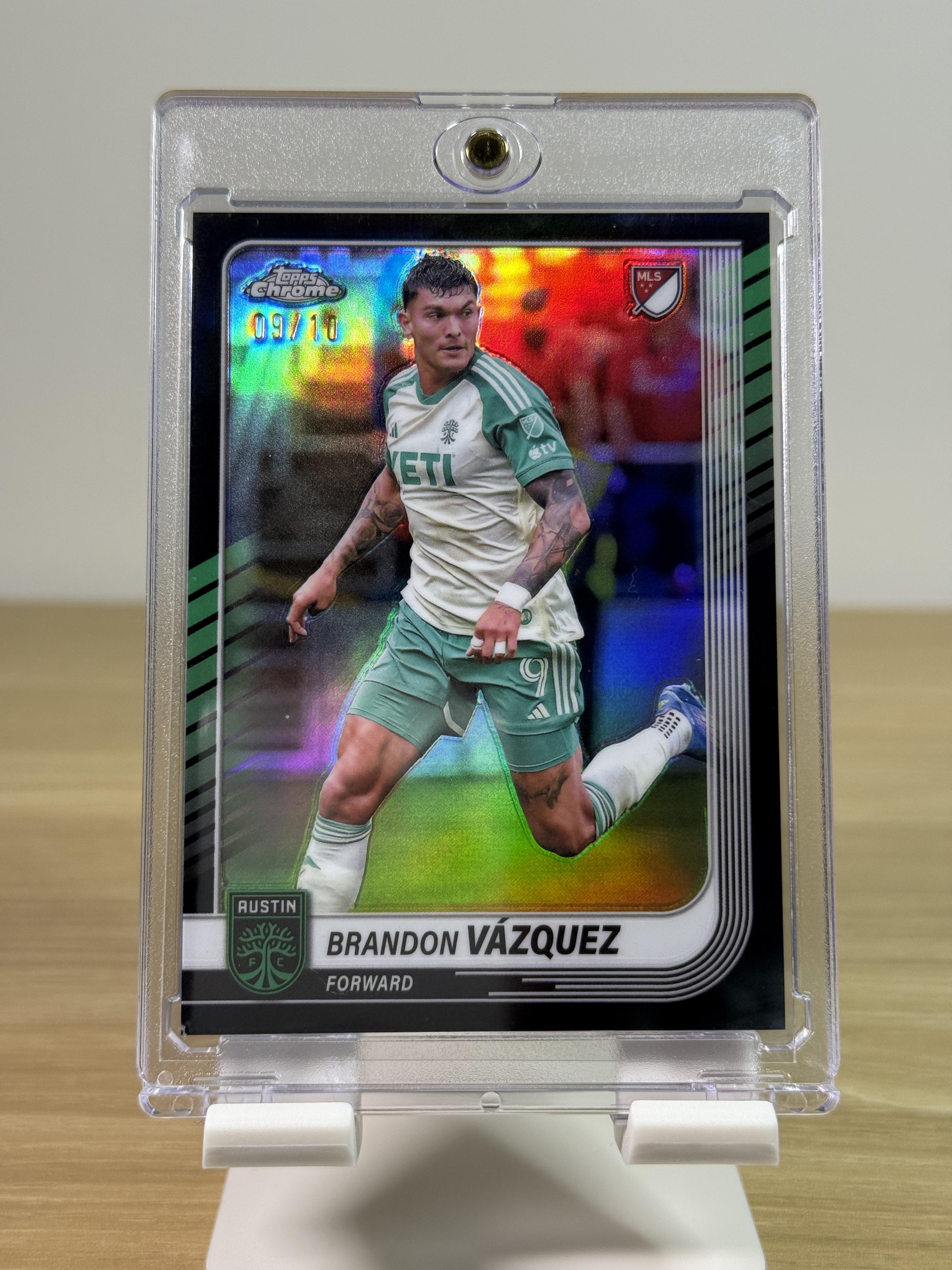 Brandon Vazquez - 2025 Topps Chrome MLS – Black /10 - Front