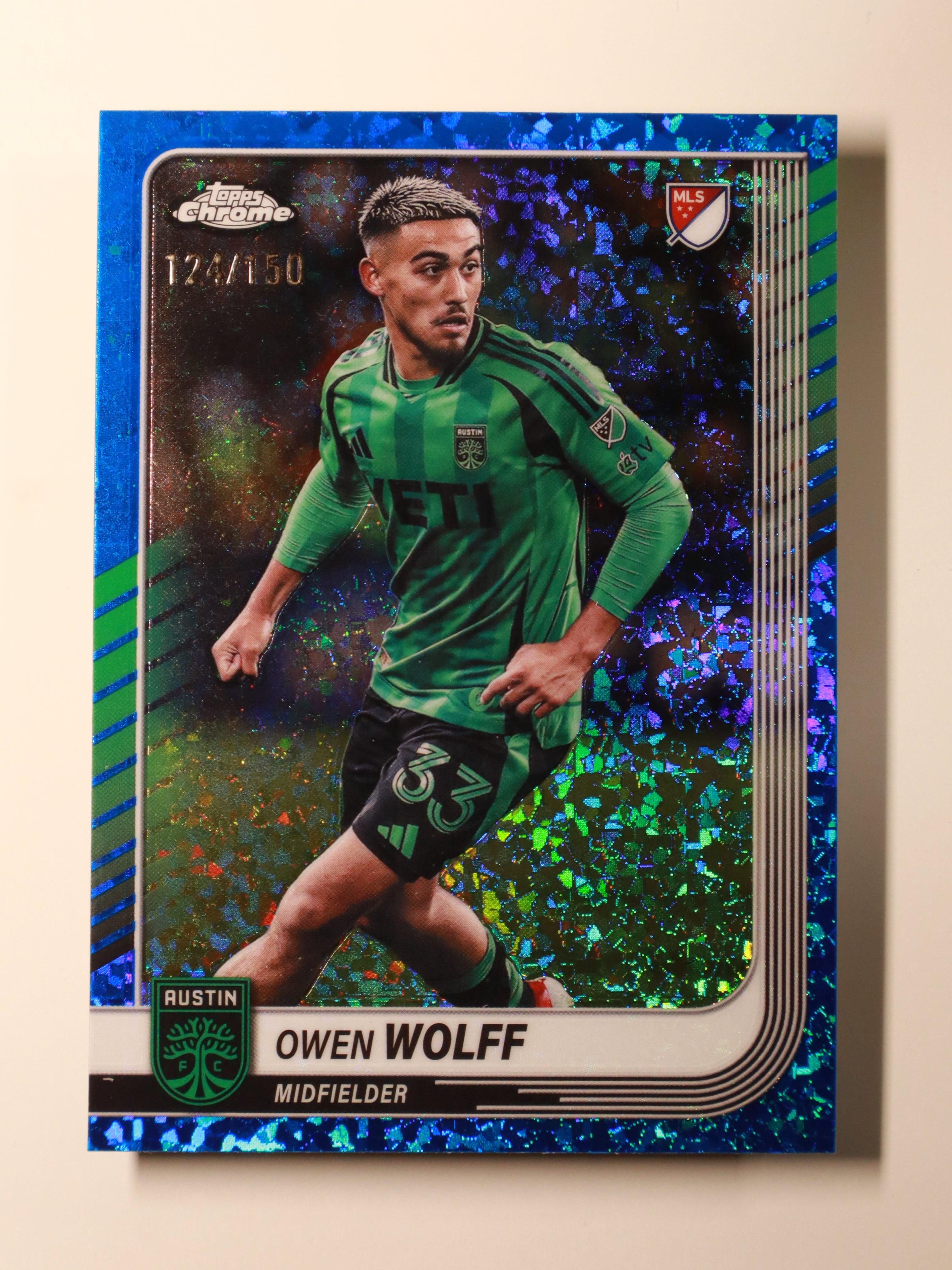 Owen Wolff - 2025 Topps Chrome MLS – Blue Mini Diamonds /150 - Front