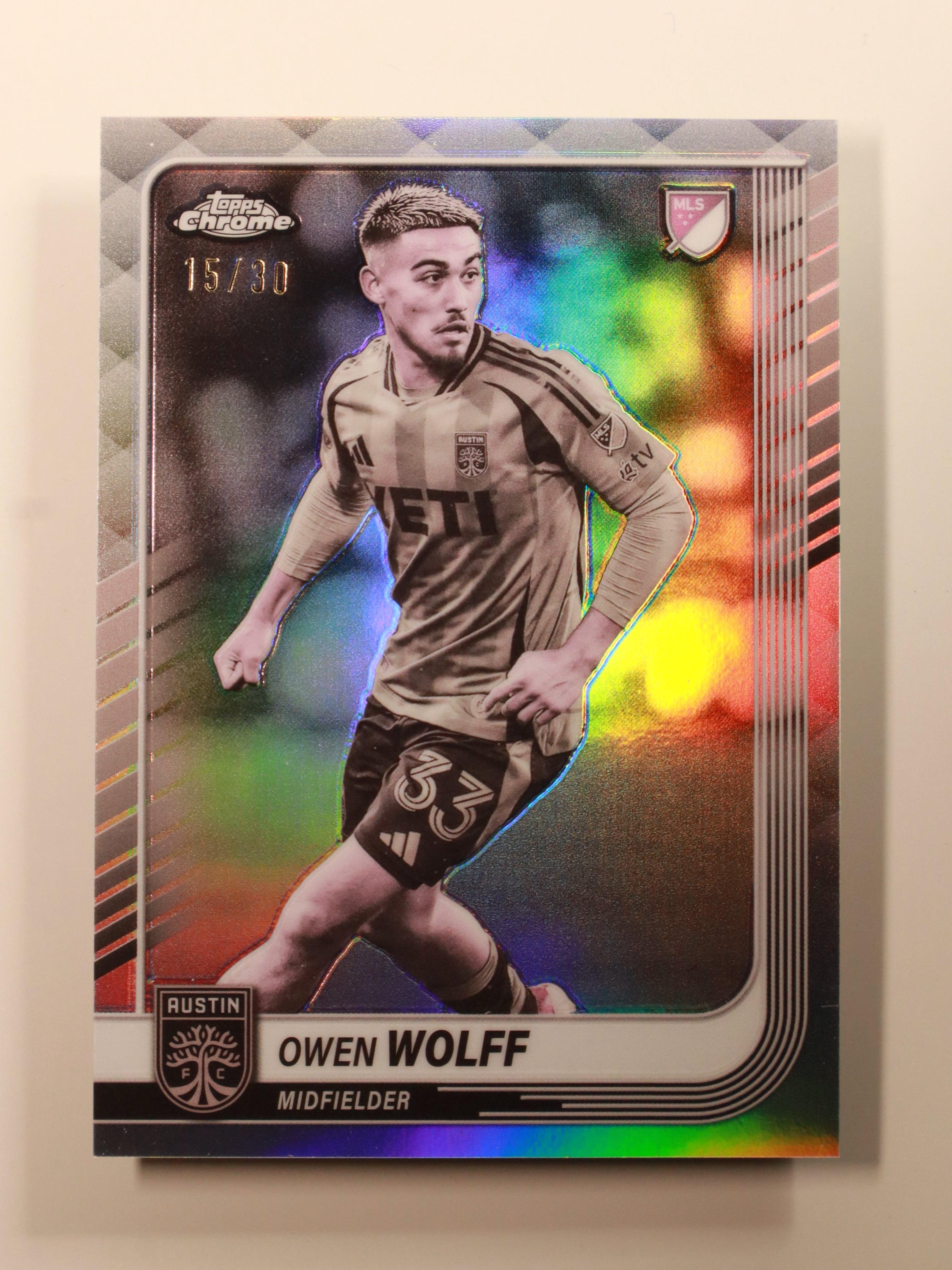 Owen Wolff - 2025 Topps Chrome MLS – Pearl /30 - Front