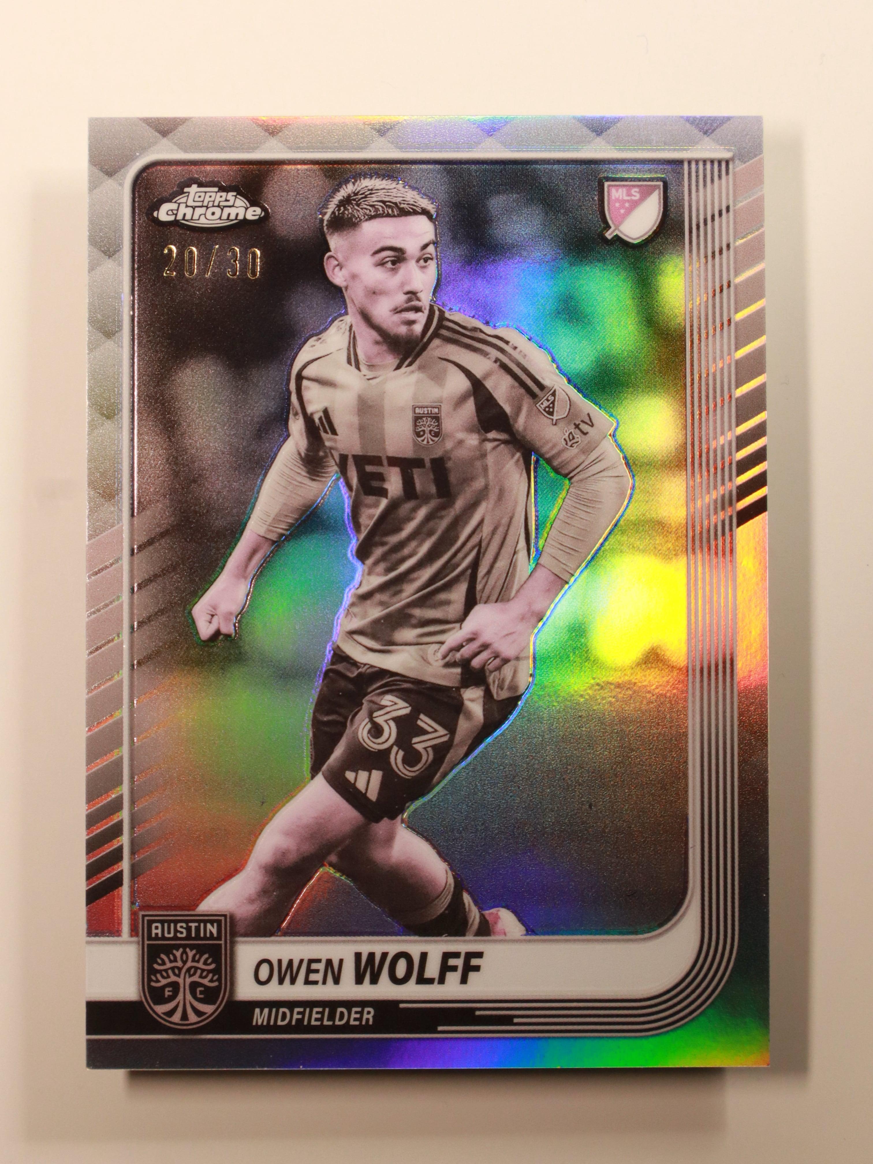 Owen Wolff - 2025 Topps Chrome MLS – Pearl /30 - Duplicate 1