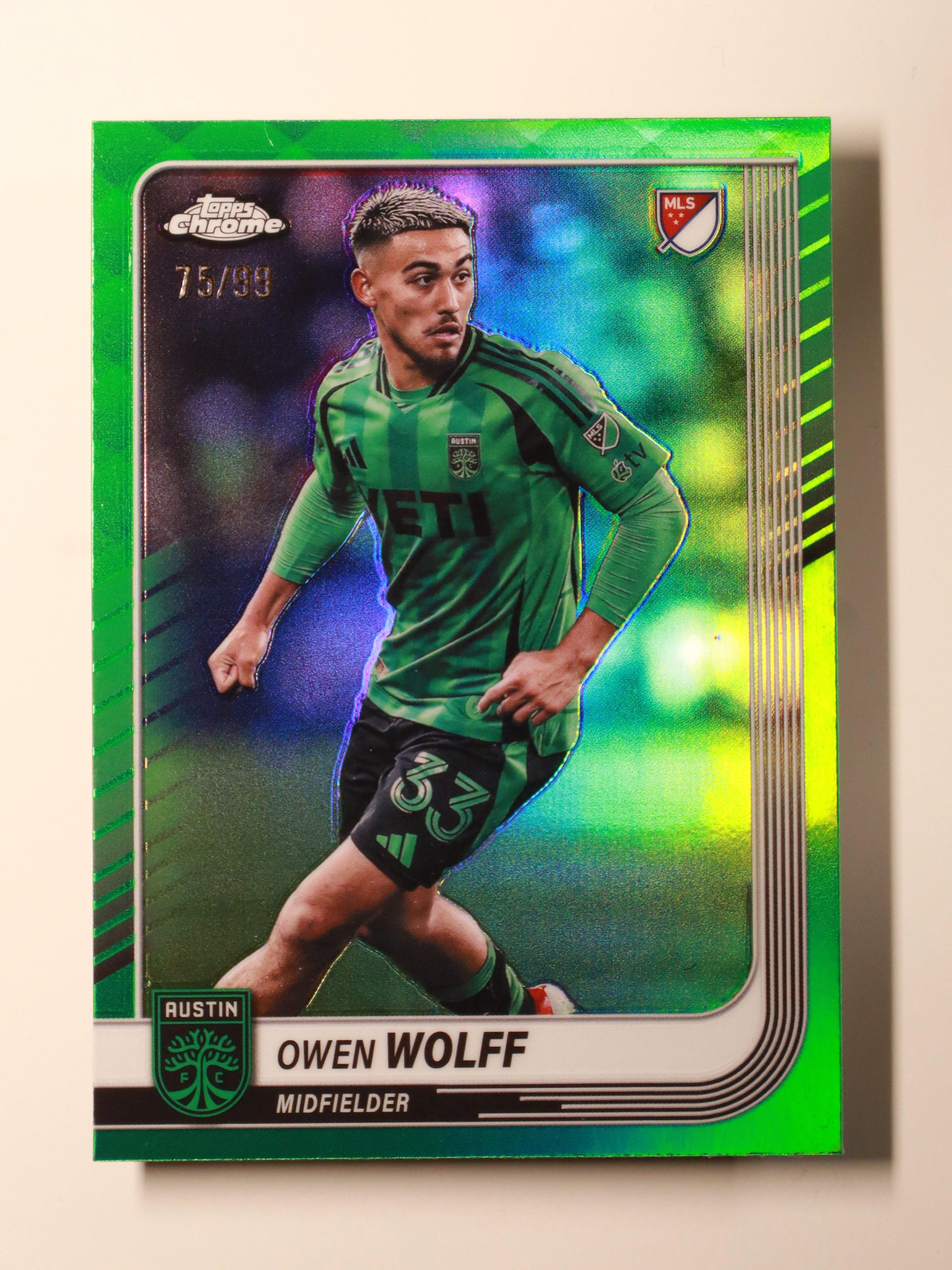 Owen Wolff - 2025 Topps Chrome MLS – Green /99 - Duplicate 1