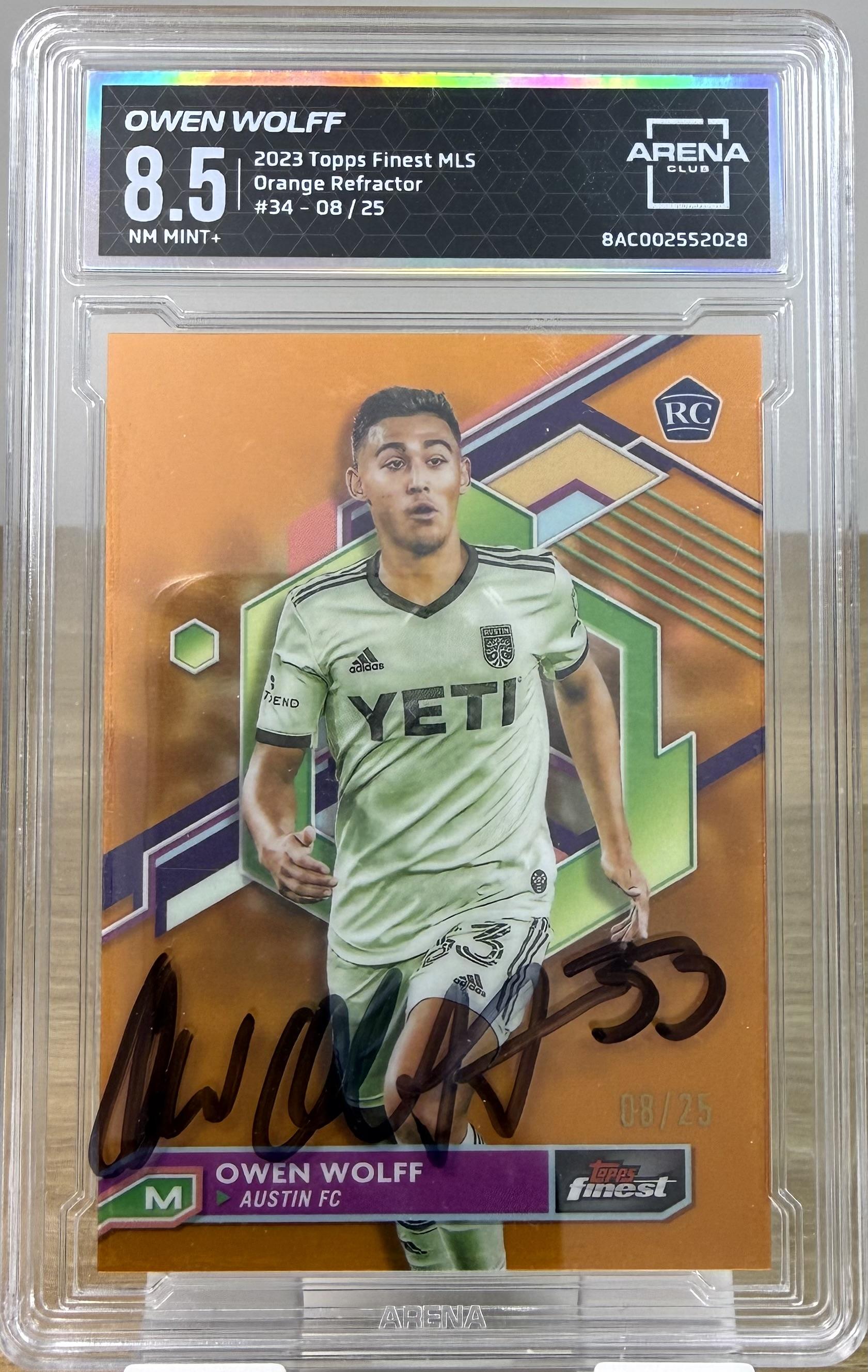 Owen Wolff – 2023 Topps Finest MLS – Orange /25 - Front